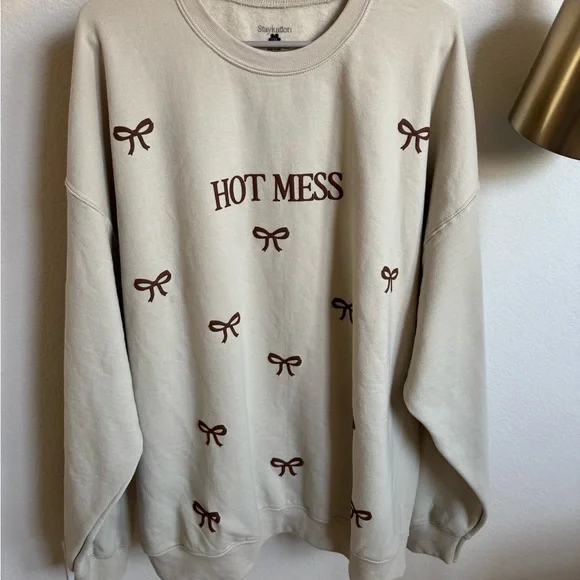 Staykation hot mess sweater krista horton - Picture 1 of 6